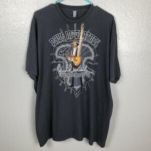2009 Retro Paul McCartney Summer Live Concert Tour Grey Crewneck Shirt Size 2XL